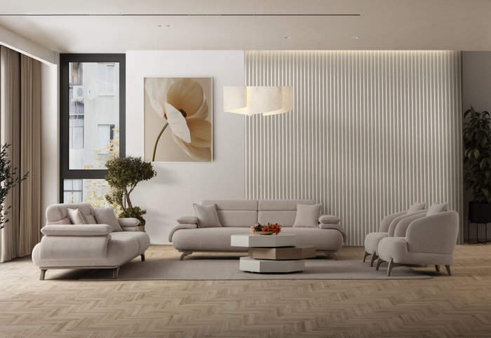 Atelier Del Sofa Bonjo Silver - Beige